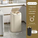 Automaatne nutikas induktsiooniga pr&uuml;gikast koju &ndash; Suur mahutavus elutuppa, k&ouml;&ouml;ki, vannituppa Long-lasting Battery - Rechargable