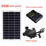 800L/H P&auml;ikeseveepump P&auml;ikesepaneeli Komplekt 50W Madala M&uuml;ratasemega Harjadeta Mootor Sukelpump Akvaariumi Kalapaagi jaoks DC 12V