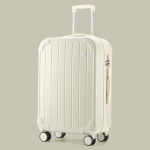 Naiste 20 v&otilde;i 24 h&auml;&auml;letu ratastega k&auml;rureisikohver - Suure mahutavusega, tugev ja turvaline parooliga reisi k&auml;sipagas 18 inch [Horizontal] (Up to 3 days, carry-on) white