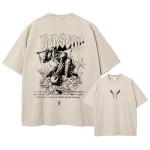 Anime Berserk Guts Acid Ts&auml;rk Retro Vintage Pestud Graafilised T-s&auml;rgid Meeste Harajuku Puuvillane vabaaja l&uuml;hikeste varrukatega T-s&auml;rgid Unisex M gray