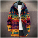 Men's thick zipper pocket jacket with pockets inserted into cotton jacket XXXXXL punane