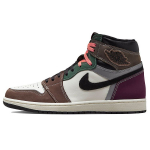 Air Jordan 1 High OG K&auml;sitsi valmistatud Unisex tossud Mitmev&auml;rviline Must Arheoloogiliselt Pruun DH3097-001 42.5