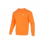 Nike NSW Klubi Meeskond FT Tikitud Logoga Soonikkoes Kootud Pullover Meeste Pusas&auml;rk Oranž BV2667-885 XL