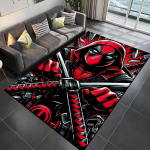 Multikas Anime Deadpool Ala-vaip 3D Vaibad elutuppa k&ouml;&ouml;ki magamistuppa diivani juurde Kodu kaunistus Uksematt Lastele P&otilde;randakate libisemisvastane matt Kingitus 40x60cm (16x24in)