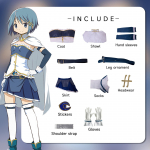 Miki Sayaka Cosplay Kost&uuml;&uuml;m Puella Magi Madoka Magica &Uuml;htne Parukas Anime Hiina Stiilis Halloweeni Kost&uuml;&uuml;mid M&auml;ng XS