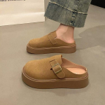 Meeste muulad kingad kaaretoega Unisex Klassikalised rannakingad Birkenstok Meeste kingad Meeste seemisnahast sandaalid Platvormkingad 35 aprikoosi