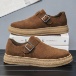Moodsad meeste mokassiinid Suede nahast vabaajajalats retro pruun meeste mood mugavad peale libistatavad platvormjalatsid meestele Zapatos De Hombre 39 pruun