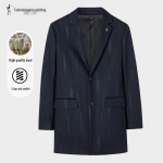 Men's Mid-Length Wool Blend Overcoat 2XL (52)