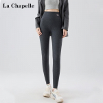 La Chapelle Women's 2025 Spring/Autumn High-Waist Ribbed Slim Leggings 2XL