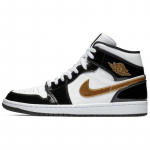 Jordan 1 Mid Patent Must Valge Kuldne Jordan 852542-007 41