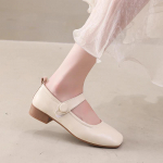 2024 Suve Elegantsed Naiste Mary Jane Sandaalid Retro Pehme Sisetallaga Madala Kontsaga Madalad Kleidi Peo Kontori Pandlaga Zapatos Mujer 40 beež