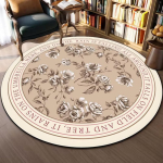 Prantsuse stiilis elegantne lilleline &uuml;mmargune vaip elutoa diivani vaip kodu sisustus magamistoa voodi k&otilde;rval pehme vaip korvi rippvaip lugemis- ja joogamat 80x80cm gray
