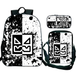 Vihane Geometry Dash Seljakott 3 tk Koolikott Veekindel &Otilde;pilas T&uuml;drukud Poisid Lapsed Mochila koos Pinaliga 18