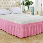 &Uuml;hev&auml;rvilised elastsed voodikardinad Voodiseelik &Uuml;mberm&auml;hitav stiil Lihtne paigaldamine Tolmukardin Voodiseelikute nurgad Pleekimiskindlad Twin 99x190cmx38cm beige