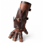Mehaanilised Kindad Vintage Kaunistus Parema K&auml;e Kindad Steampunk Nahast Kindad Halloweeni Cosplay Peo Rekvisiidid pruun