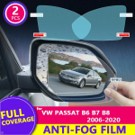 for Volkswagen VW Passat B6 B7 B8 Rearview Mirror Film HD Anti-Fog Anti-Scratch Rainproof Auto Mirror Sticker Car Accessories Round 95mm x 95mm