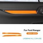 For Ford Ranger 2024 2025 LHD RHD Car Door Decor Panel Carbon fiber pattern Interior Accessories oranž