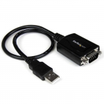 C&acirc;ble Adaptateur - StarTech - USB vers S&eacute;rie DB9 RS232 - 30 cm - M&eacute;morisation Port COM - Noir