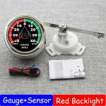 ZMFJH 85mm Boat Rudder Angle Indicator 0-190 ohm With Rudder Angle Sensor Kit Rudder Angle Gauge Red Backlight for Marine Yacht BS Gauge and Sensor