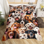 Koerakatte komplekt King Full Lastearmas multifilm Prantsuse buldogid Tekikate Akvarellloomade tekkikate Kutsika tekikate AU Single(140x210cm)