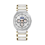 ONECeramic+Metal Rihm Samsung Galaxy Watch 8 Classic 46mm/Ultra 2025 47mm jaoks Moodne k&auml;ev&otilde;ru Galaxy Watch 8 40mm 44mm jaoks BandMN Watch 8 Classic 46mm white