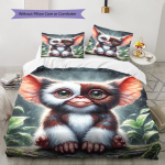 Gizmo Gremlins Muster Voodipesu, Tekikomplekt Tekikate Padjap&uuml;&uuml;r Kodu S&uuml;nnip&auml;evakingitus (1 * tekikott + 2 * padjap&uuml;&uuml;ri, ilma s&uuml;damikuta) 135x200cm