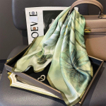 Moodne 100% naturaalne p&auml;ris siidist ruudukujuline sall naistele Foualrd kaelasall suvine rannasall sall bandana hijab pashmina Real Silk 65x65cm white