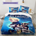Final Fantasy Mustriga Voodipesu Tekikomplekt Tekikate Padjap&uuml;&uuml;r Kodu Kaunistus Kingitus (1 * tekikott + 2 * padjap&uuml;&uuml;ri, ilma s&uuml;damikuta) 200x200cm
