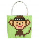Marni Market Kirjaga Plaaster Kootud Mustriga Pol&uuml;prop&uuml;leenist K&auml;sikott Naiste K&auml;sikotid Heleroheline SHMH0063JKRF08100V20 Basic Set (Bag+Dust Bag)
