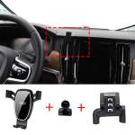Autos&otilde;iduki mobiiltelefonihoidik Volvo S90 V90 2016~2025 jaoks GPS-i kronstein Navigatsioonialus Autotarvikud gray