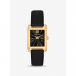 Michael Kors Petite Monroe kuldse tooni ja nahast k&auml;ekell MKO1027 must