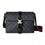 Gucci GG Supreme Klassikaline Tr&uuml;kis Pandlaga Kinnitus L&otilde;uendist Crossbody Kott Meeste kotid Must 816953-FAD8C-1049 Box(Basic Set+Box)