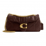 Coach Tabby 26 tepitud klassikalise logoga riistvara v&auml;line magnetiline tasku lambanahast &otilde;lakott keskmine naiste &otilde;lakott vahtrapruun CCW83-B4MPL Basic Set (Bag+Dust Bag)