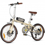 Maxturn Smart20 Linna Retro Kokkupandav Elektriline Jalgratas 36V5.2Ah Aku 250W Mootor 40KM S&otilde;iduulatus 20-tollised Linnarehvid 100KG Kandev&otilde;ime E-ratas beež