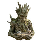 Linnus&ouml;&ouml;dast skulptuur peidetud riputusauguga Unikaalne puu ornament Aiahoovi kaunistused Verandale/Hoovi/Aeda/Tagaaeda/R&otilde;dule beige