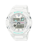 Casio Baby-G Naiste Vaik 100M Veekindel Analoog P&otilde;rutuskindel Kvartsikell BAX-100-7A valge