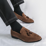 Fashi Tutiga Mokassiinid Meestele Suede Nahast Kingad Klassikalised Kleidi-Kontori Igap&auml;evased &Auml;ripeo Vabaaja Kingad Slip-On Meeste Mokassiinid 42 pruun