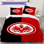 Eintracht Frankfurt Mustriga Voodipesu tekkikomplekt teki kate padjap&uuml;&uuml;r Kodu kaunistus S&uuml;nnip&auml;eva kingitus (1 * tekikott + 2 * padjap&uuml;&uuml;ri ilma s&uuml;damikuta) 135x200cm