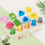 Montessori puidust m&auml;nguasjad lastele Puidust sorteerivad virnastamism&auml;nguasjad v&auml;ikelastele Harivad kujundid V&auml;rvisortija Koolieelsed lapsed Kingitused