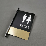 Uksepilt Kahepoolne paigaldus Tualeti meeldetuletussilt Meeste ja naiste vannitoa juhendussilt Hotelli WC-piletid (as the picture,13x19cm)