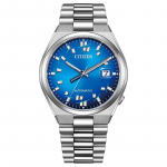 CITIZEN &times;TSUYOSA Kollektsiooni seeria 50 meetrit veekindel kuup&auml;evan&auml;idik automaatne/manuaalne mehaaniline liikumine Terasest rihm 40mm sama stiil m NJ0157-81L jaoks sinine