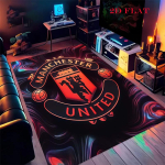 Man Utd vaip elutuppa, magamistuppa, koju, diivani kaunistuseks, laste m&auml;ngimiseks, libisemiskindel p&otilde;randamatt 80x120cm( 31x47in)