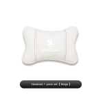 Auto peatugi kaelapadi Kaitsva pehme padja jaoks Skoda Octavia Kylaq Superb Yeti Elroq Kodiaq Enyaq Kamiq Scala Rapid Karoq white