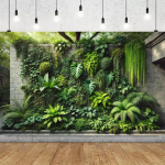 Troopilise taime seina teemapeo kaunistus Taust Roheline aia taime b&auml;nner kodupidudeks Pulmad S&uuml;nnip&auml;eva kaunistus 220X150CM