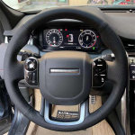 Nahk Land Rover Range Rover Velar 17-22 Range Rover Evoque Discovery Sport k&auml;sitsi &otilde;mblemiseks Auto rooliratta kate must
