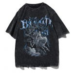 Black Source ANIME MANGA VINTAGE WASH UNISEX T-s&auml;rk Kaheksajalg Meeste Harajuku T-s&auml;rk Jaapani stiilis &Uuml;legabariidiline T-s&auml;rk R&otilde;ivad Topid S