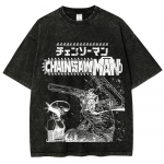 Denji graafilise tr&uuml;kiga t-s&auml;rk Chainsaw Man meestele happega pestud &uuml;legabariidiline t-s&auml;rk streetwear Y2k l&uuml;hikeste varrukatega riided puuvillane manga t-s&auml;rk naistele meestele t-s&auml;rk S mitmev&auml;rviline