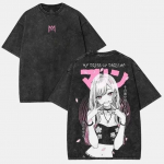 Suvine &uuml;legabariidiline uus pluus Minu riietumiss&otilde;ber Kitagawa Marin Kawaii graafilise tr&uuml;kiga T-s&auml;rk Unisex Naistele Retro pestud &uuml;marakaelaline puuvillane T-s&auml;rk S mitmev&auml;rviline