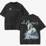 Suvine Deftonesi B&auml;ndi Unisex Pesitud T-s&auml;rk Puuvillane Punk T&auml;navamuster Unisex Vintage Mood L&uuml;hikesed Varrukad YK S&auml;rk S mitmev&auml;rviline