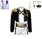 K POP Cosplay Kost&uuml;&uuml;mid Laps Rumi Cosplay Kost&uuml;&uuml;m Anime Teismelised T&uuml;drukud Komplekt Halloween J&otilde;ulud Kuldne Must &Uuml;likond kid 120 black